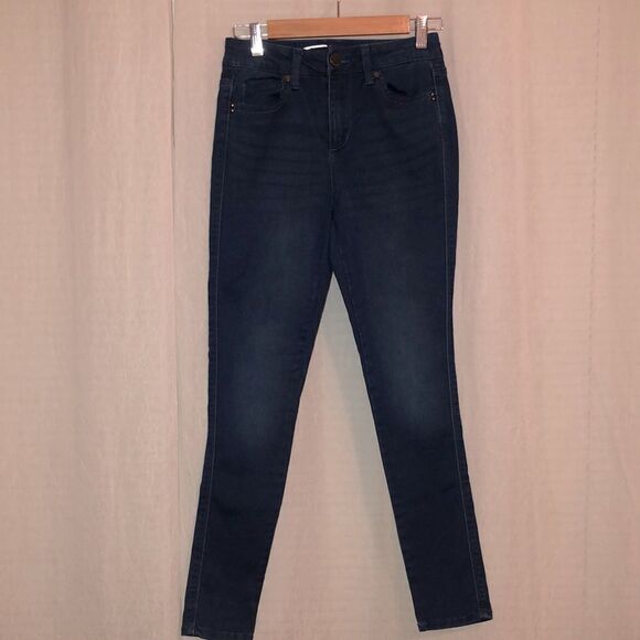 Seven7 Size 4 High Rise Skinny Dark Wash Jeans - Picture 5 of 16
